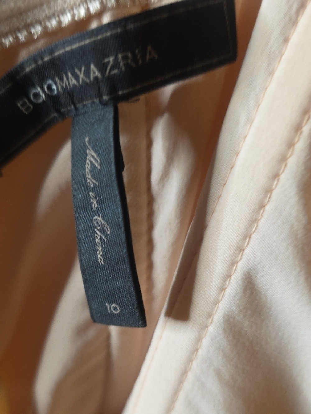 BCBGMaxAzria Strapless Blush-Pink Lace Tiered Dress Size 1p - Picture 4 of 6